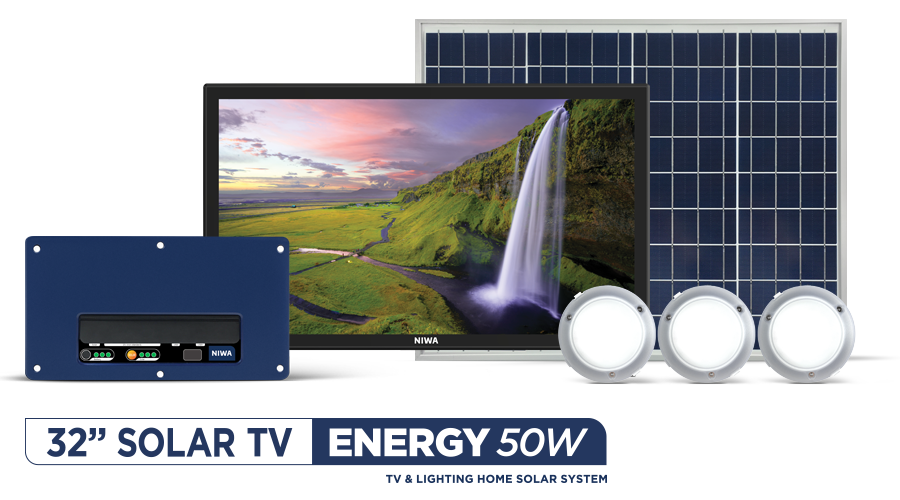 NIWA-32'-Satellite-TV-&-ENERGY-50W-Solar-System
